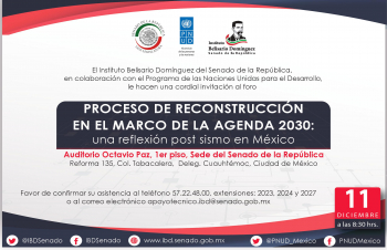 Proceso de Reconstrucción en el Marco de la Agenda 2030: una reflexión post sismo en México